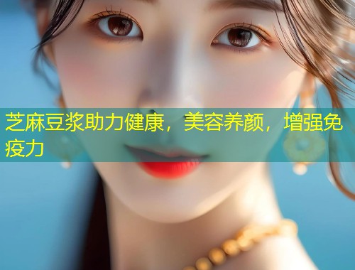 芝麻豆浆助力健康，美容养颜，增强免疫力